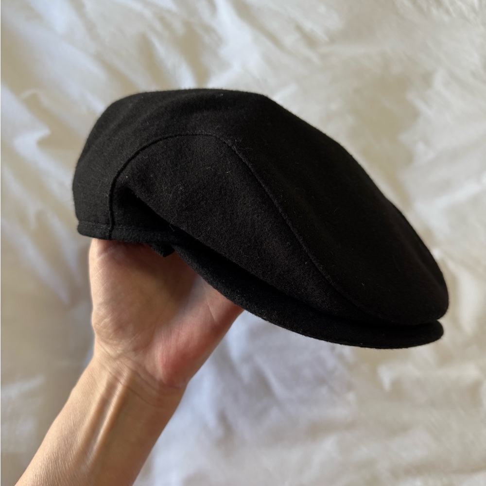 Wigens | SZ 58 (Approximately 23”) Ivy Cap Black Wool Flat Cap Hat Estonia NWT - Picture 8 of 16